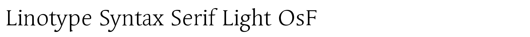 Linotype Syntax Serif Light OsF image